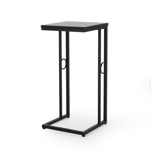Essex Set of 2 Modern Black Metal End Tables, photo 4 of 10