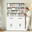 Industrial Bookcase Tall With Adjustable Shelves, Drawers & Doors by Unique Piece Furniture