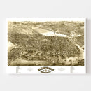 Vintage Map of Boston, Massachusetts 1880