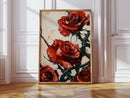 Crimson Roses with Thorns
