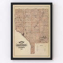 Vintage Map of Anoka County, Minnesota 1874