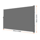 Retractable Side Awning, 71''-118'' Full Aluminum Rust-Proof Outdoor Privacy Screen by HouseOfZazla