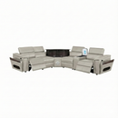 Nova Modern Style Sectional with Console, Wedge, and Bluetooth