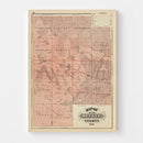 Vintage Map of Meeker County, Minnesota 1874
