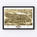 Vintage Map of Boston, Massachusetts 1880