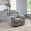 Sebring - Upholstered Glider Recliner Chair With Manual Recline And Smooth Gliding Motion - Gray
