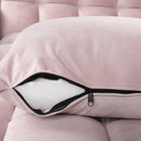 55.3" 4-1 Multi-functional Sofa Bed with Cup Holder and USB Port for Living Room or Apartments Pink