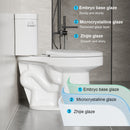 Gloss 2 Piece Toilet With 1.28 Gpf Tornado Flush, Rimless Bowl, Soft Closing Seat - Gloss White by HouseOfZazla