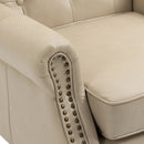 Modern Accent Chair Lounge Chair with Sturdy Wood Legs in Camel PU Leather