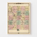 Vintage Map of Dodge County, Wisconsin 1878