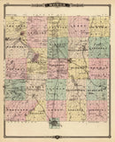 Vintage Map of Dodge County, Wisconsin 1878