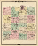 Vintage Map of Jefferson County, Wisconsin 1878