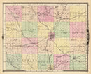 Vintage Map of Rock County, Wisconsin 1878