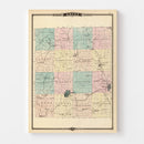 Vintage Map of Green County, Wisconsin 1878