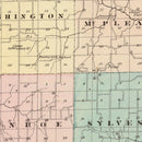 Vintage Map of Green County, Wisconsin 1878