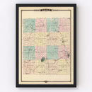 Vintage Map of Green County, Wisconsin 1878