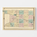 Vintage Map of Columbia County, Wisconsin 1878