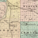 Vintage Map of Columbia County, Wisconsin 1878
