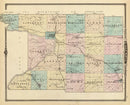 Vintage Map of Columbia County, Wisconsin 1878