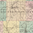 Vintage Map of Sauk County, Wisconsin 1878