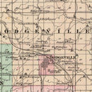 Vintage Map of Iowa County, Wisconsin 1878