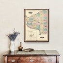 Vintage Map of Grant County, Wisconsin 1878