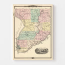 Vintage Map of Crawford County, Wisconsin 1878