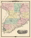 Vintage Map of Crawford County, Wisconsin 1878