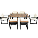 7 Pieces Outdoor Dining Set Patio Dining Table And Chair Set With And Removable Cushions For Patio by Unique Piece Furniture