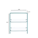Tempered Clear Bent Glass Side Table Sofa Table, Multi Purpose Use, Premium Tempered Glass - Transparent by Unique Piece Furniture