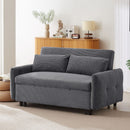 Pull-Out 2 Seat Modern Sleeper Sofa With 2 Throw Pillows And USB Ports by HouseOfZazla