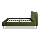 Roman - Curved Headboard Upholstered Platform Bed by HouseOfZazla