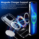Magnetic Metal Kickstand Clear Case Shockproof Anti Yellowing Phone Cover Compatible with Magsafe Fit for IOS Phone 13 Pro Max