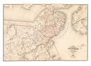 Vintage Map of Boston, Massachusetts 1874