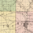 Vintage Map of Richland County, Wisconsin 1878