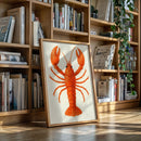 Watercolor Lobster in Coastal Red