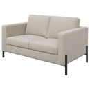 Dulcie - Loose Back Loveseat - Oatmeal by HouseOfZazla