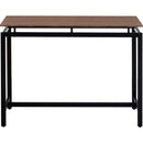 5-Piece Compact Bar Table Set with Table and Stools - Modern Industrial Design, Space-Saving Furniture for Dining Room and Breakfast Nook (Dark Brown)