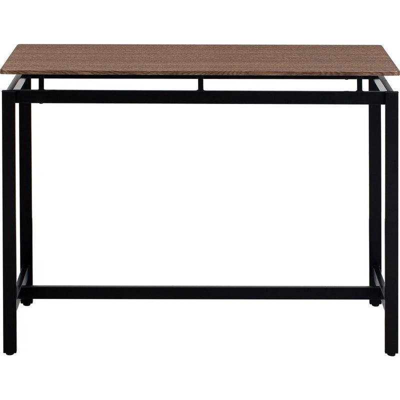 5-Piece Compact Bar Table Set with Table and Stools - Modern Industrial Design, Space-Saving Furniture for Dining Room and Breakfast Nook (Dark Brown)