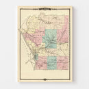 Vintage Map of Lacrosse County, Wisconsin 1878