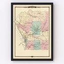 Vintage Map of Lacrosse County, Wisconsin 1878