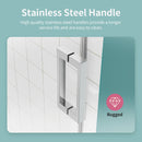 Frameless Sliding Shower Door With Soft- Close, 3 / 8" Tempered Glass by HouseOfZazla