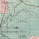 Vintage Map of Jackson County, Wisconsin 1878