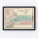 Vintage Map of Jackson County, Wisconsin 1878