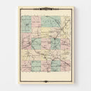 Vintage Map of Monroe County, Wisconsin 1878