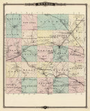 Vintage Map of Monroe County, Wisconsin 1878