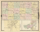 Vintage Map of Waushara County, Wisconsin 1878