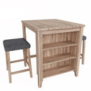 Dawson - 3 Piece Counter Height Table Set - Oak by Unique Piece Furniture