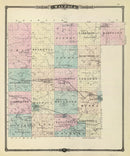Vintage Map of Waupaca County, Wisconsin 1878