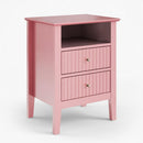 Fluted Nightstand With 2 Drawers by HouseOfZazla